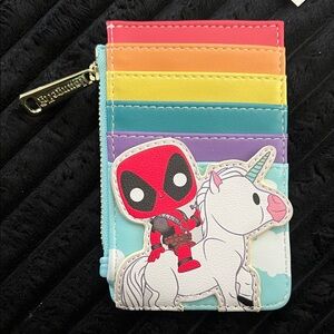 Loungefly x Marvel Deadpool 30th Anniversary Unicorn Rainbow Wallet Cardholder